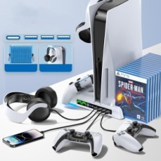 Estação de ancoragem Oivo para PS5 / PS5 Slim, RGB, 3 modos de resfriamento