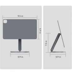 Roterende magnetisk base Lululook for iPad Pro, aluminium