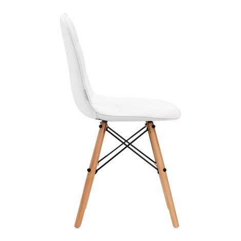 4Rico Kosmeettinen tuoli QS-185 valkoinen — sivu