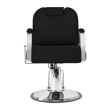 Καρέκλα κουρέα Gabbiano Rufo μαύρη — προβολή από μπροστά