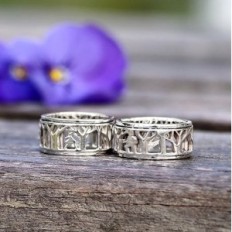 Rotating Ring Man In Nature made of silver 925, 57, 18.1mm