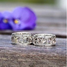 Rotierender Ringmann in der Natur aus Silber 925, 57, 18,1 mm