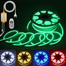 LED NEON ALITOVA RGB 25M 230V, 80 LED / M IP65, IR dálkové ovládání