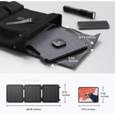 BIGBLUE 20 SOLAR lādētājs ETFE (5V / 4a), USB-A un USB-C, IP65