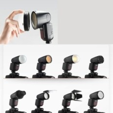 Flash godox v1n για nikon με στρογγυλή κεφαλή TTL 76 W, 1/8000 hss