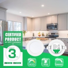 LED stropní svítidla ALUSSO IP65, 10W 800lm, 3000k / 4000k / 5700k, 12 ks.