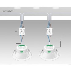 LED-kattovalaisimet AlkuSo IP65, 10W 800LM, 3000K / 4000K / 5700K, 12 kpl.