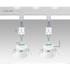 LED λαμπτήρες οροφής Alusso IP65, 10W 800LM, 3000K / 4000K / 5700K, 12 τεμ.