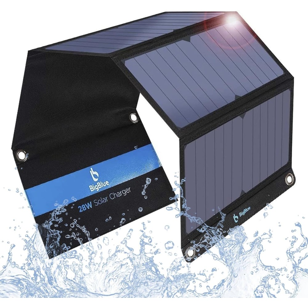 Carregador solar BigBlue B428 28W (máx. 5V / 4,8a) 3xUSB