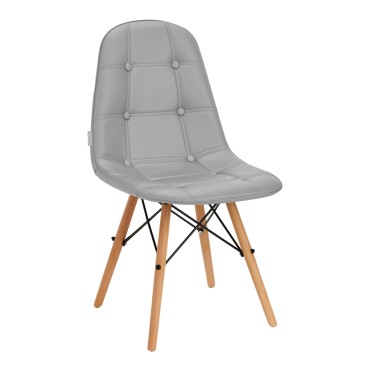 Silla Cosmética 4Rico QS-185 gris — vista frontal