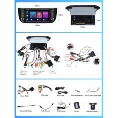 Bilradio Hikity A3023A4 til FIAT, Android Carplay + Recontion Camera