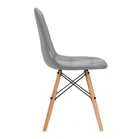 Sedia cosmetica 4Rico QS-185 grigia — vista laterale