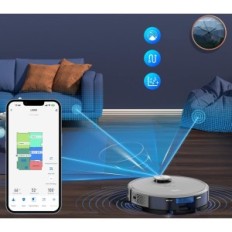 Aspirateur de robot Tikom L9000, Lidar, 4000 Pa, Gris, Usagé