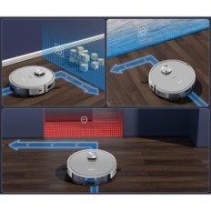 Aspirateur de robot Tikom L9000, Lidar, 4000 Pa, Gris, Usagé