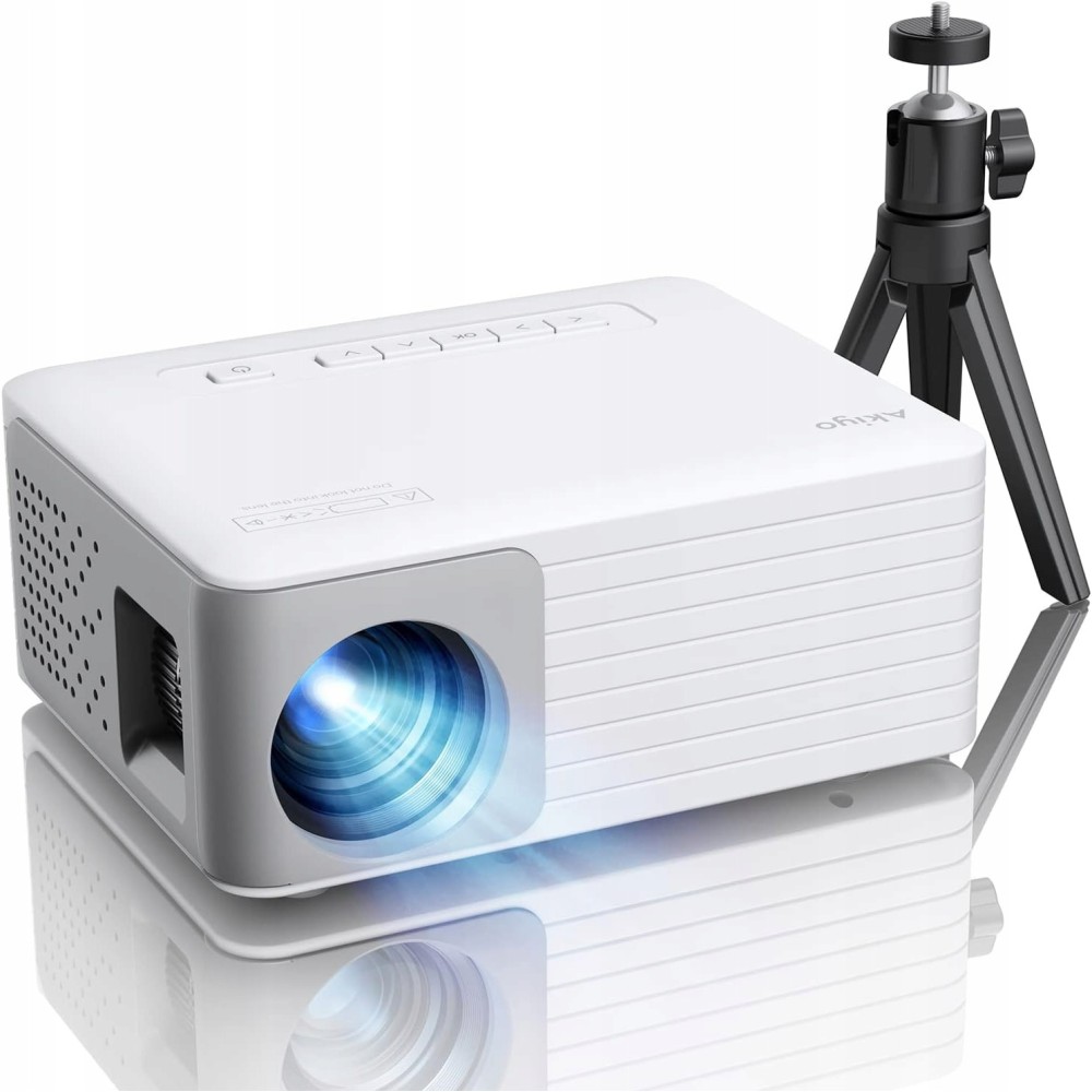 Mini projector with Akiyo on1 Full HD 1080p tripod, exhibition