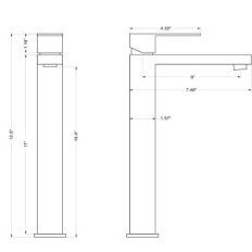 Bateria łazienkowa PHASAT PTMP05N sus304, jednouchwytowa