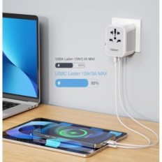 Universal Tessan 633UC adapter za putovanje s 2 USB i 2 USB c