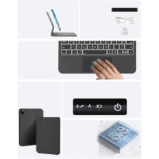 Fogari Keyboard for iPad Pro 12.9, with puzzle, with backlight, black