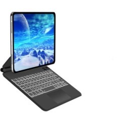 Fogari Keyboard za iPad Pro 12.9, s puzzle, z osvetlitvijo, črno