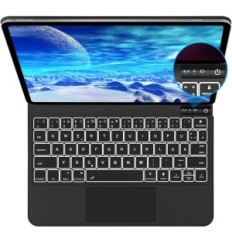 Fogari Klávesnica pre iPad Pro 12,9, s puzzle, s podsvietením, čierny