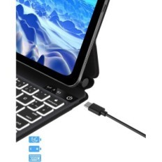 FOGARI billentyűzet iPad Pro 12.9, sima, háttérvilágítás, fekete