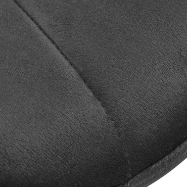 4Rico cosmetische stoel QS-186 grijs fluweel — detail zitvlak