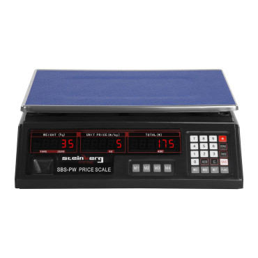 Balance de magasin commerciale noire 30kg / 2g