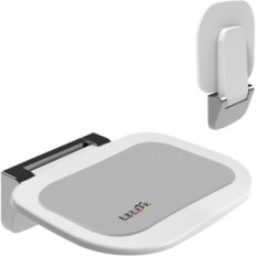 Siège de Heufffe pliant pour douche, 32,8 x 35 x 27,5 cm, blanc