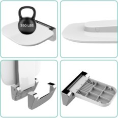 Folding Heufffe Seat för dusch, 32,8 x 35 x 27,5 cm, vit
