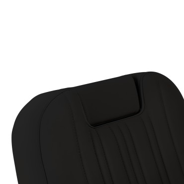 Sillón de barbero Gabbiano Rufo negro — detalle del respaldo