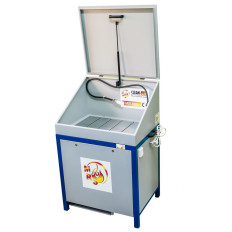 Workshop-wasmachine voor onderdelen met een gesloten circuit MST 800 met een deksel