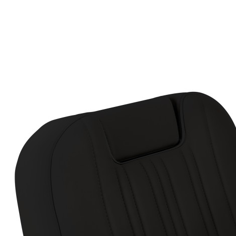 Sillón de barbero Gabbiano Rufo negro — detalle del respaldo