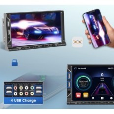 Hikita Car Radio C187A3066, Bluetooth, GPS, WiFi + invertendo a câmera