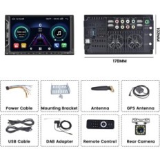Hikita Car Radio C187A3066, Bluetooth, GPS, WiFi + peruutuskamera