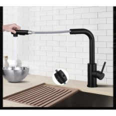 DJS PK- 028B konyhai akkumulátor, egymarkoló, rozsdamentes acél, fekete