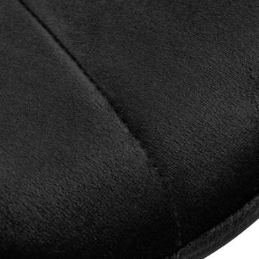 Fauteuil cosmétique 4Rico QS-186 velours noir — gros plan assise