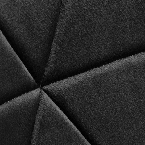 Καρέκλα καλλυντικών 4Rico QS-186 μαύρο βελούδο — κοντινό κάθισμα