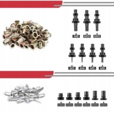 BitPire RIVORE BIT para a chave de fenda da bateria com rebites M3-M12, usado