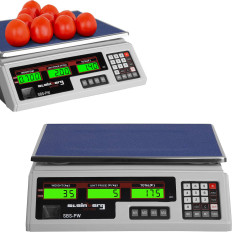 Balance commerciale de prix blanche 35kg / g