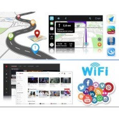 Carro Rádio Hikity A3274H1 para Fiat Panda 2013-2020 Carplay, WiFi, GPS