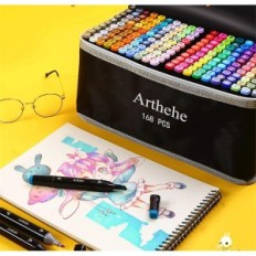 Arthehe Marker Assever 168 Χρώματα +2 Τροχοί για ανάμιξη, που χρησιμοποιείται