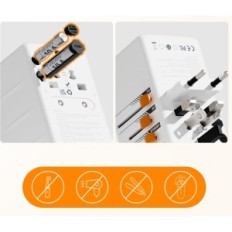 Universal Travel Adapter Tessan T7659, 100 W gan koos 2 USB C, 2 USB a