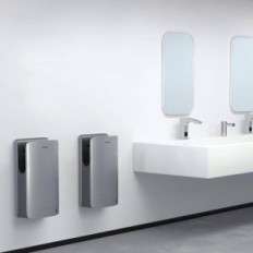 Double-sided AnaDry 2065 hand dryer, HEPA filter, silver, exhibition