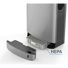 Double-sided AnaDry 2065 hand dryer, HEPA filter, silver, exhibition