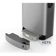 Double-sided AnaDry 2065 hand dryer, HEPA filter, silver, exhibition