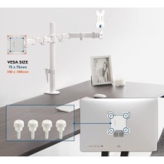 Dva monitora Bontec MDM002-wh, 13-27 'monitora, do 10 kg, 75 / 100mm