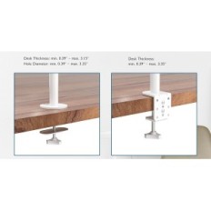 Twee monitoren Bontec MDM002-WH, 13-27 '' Monitoren, tot 10kg, 75/100 mm