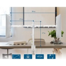 Dva monitorje BONTEC MDM002-WH, 13-27 '' Monitorji, do 10 kg, 75/100 mm