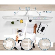 Due monitor Bontec MDM002-Wh, 13-27 'monitor', fino a 10 kg, 75 / 100mm