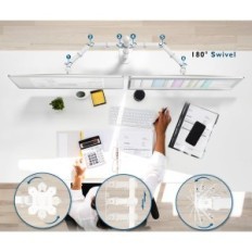 Kaks monitorid Bontec MDM002-WH, 13-27 '' Monitorid, kuni 10 kg, 75 / 100mm